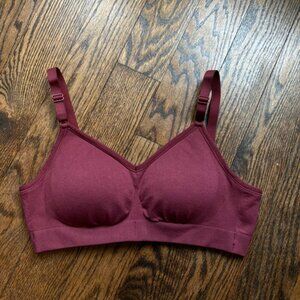 Women's Knix Bra Size M Burgundy Red